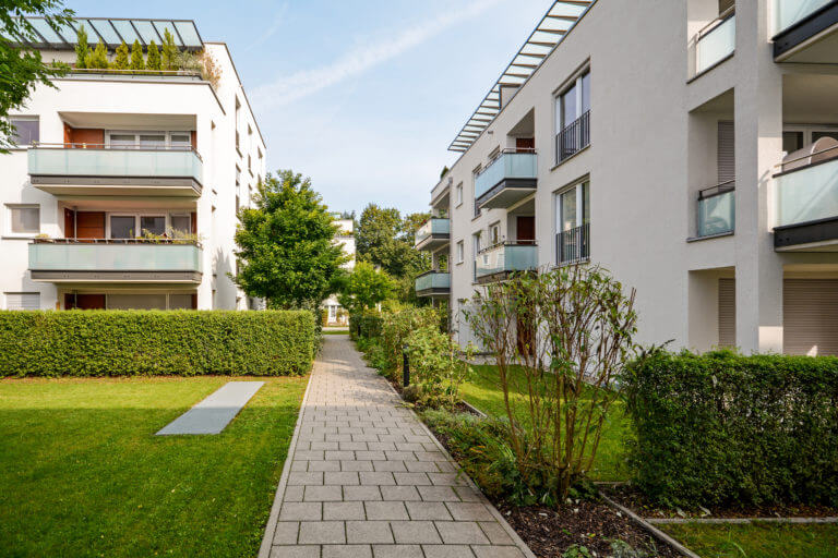 Das Mehrfamilienhaus besitzt die beste Flächennutzung unter den Haustypen
