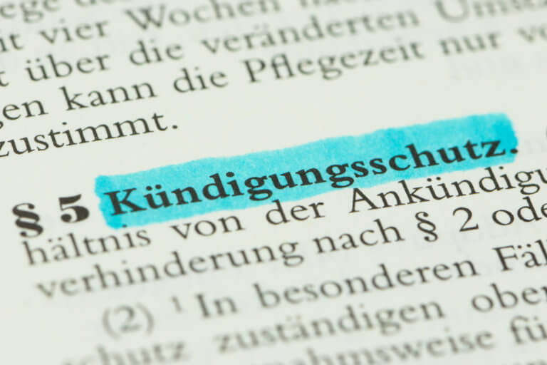 Der Kündigungsschutz wird im Kündigungsschutzgesetz geregelt.