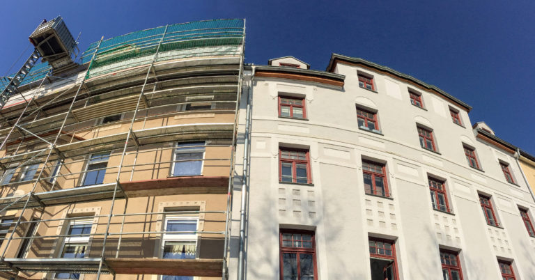 Fassadensanierung aufgrund der Gentrifizierung.
