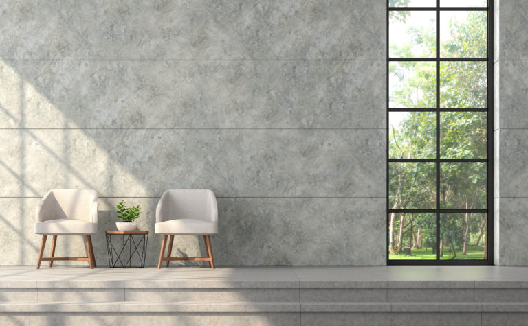 Sichtbeton in einem modernen Loft.