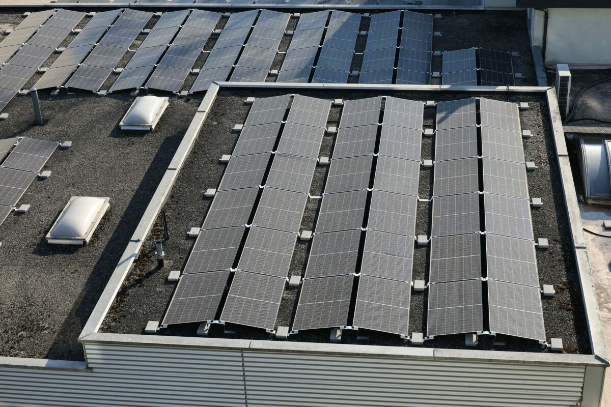 Photovoltaikanlage auf einem Flachdach