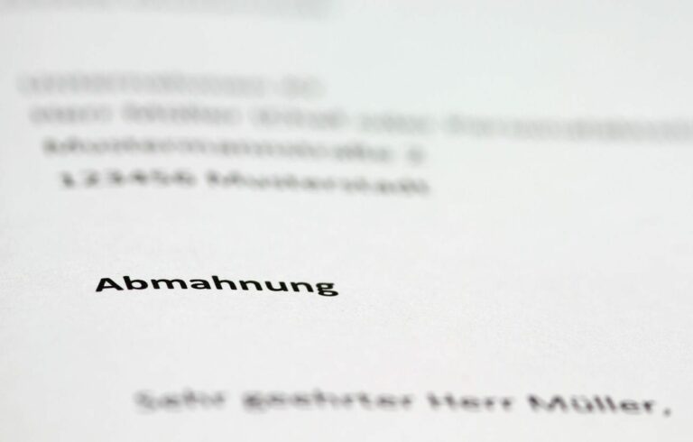Ausschnitt einer schriftlichen Abmahnung