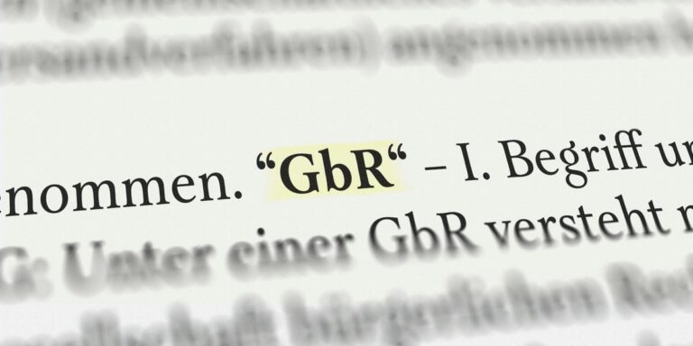 Vertragsunterlagen einer Gesellschaft bürgerlichen Rechts
