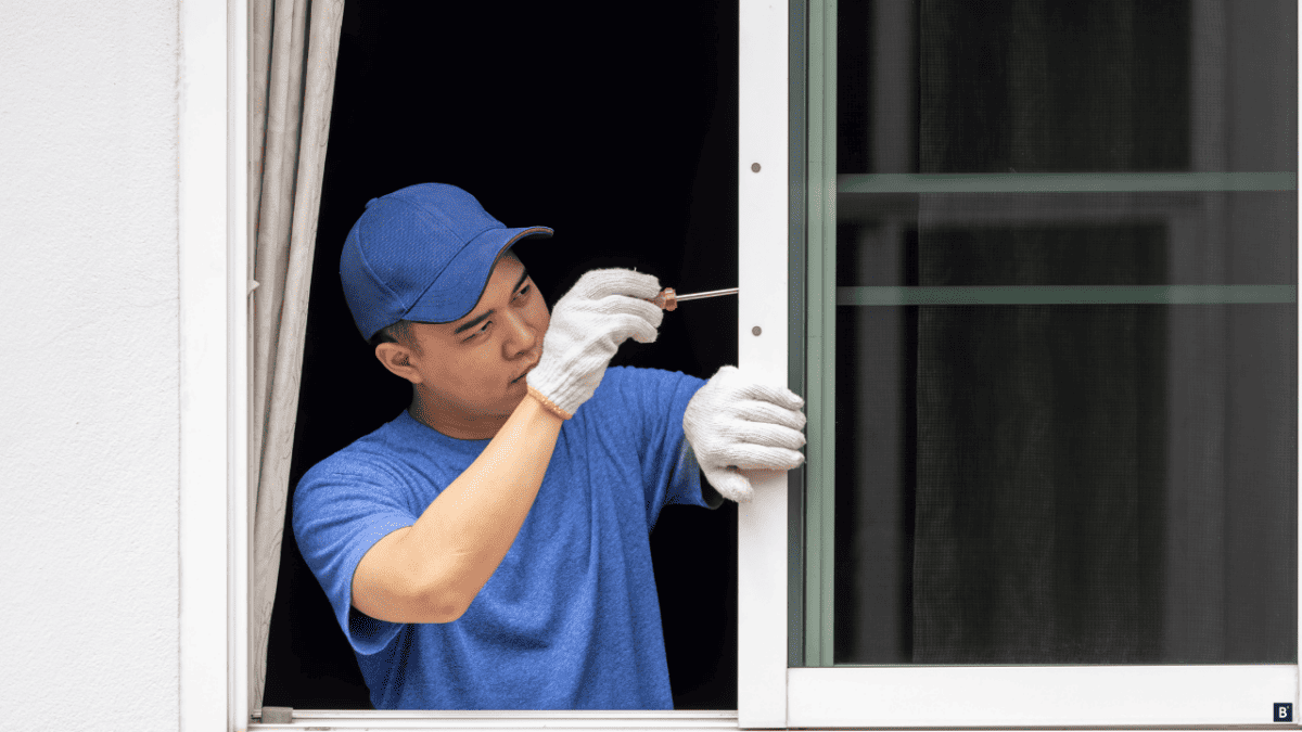 Ein Fenstergriff wird getauscht