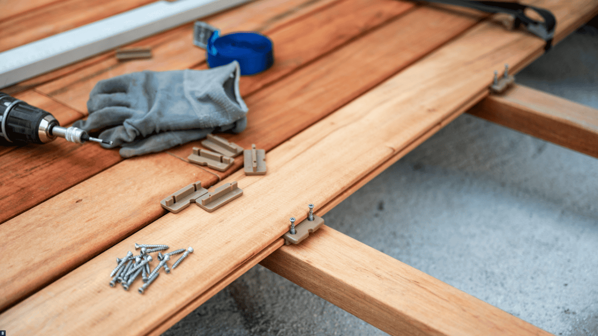 Eine Unterkonstruktion für Holzterrassendielen
